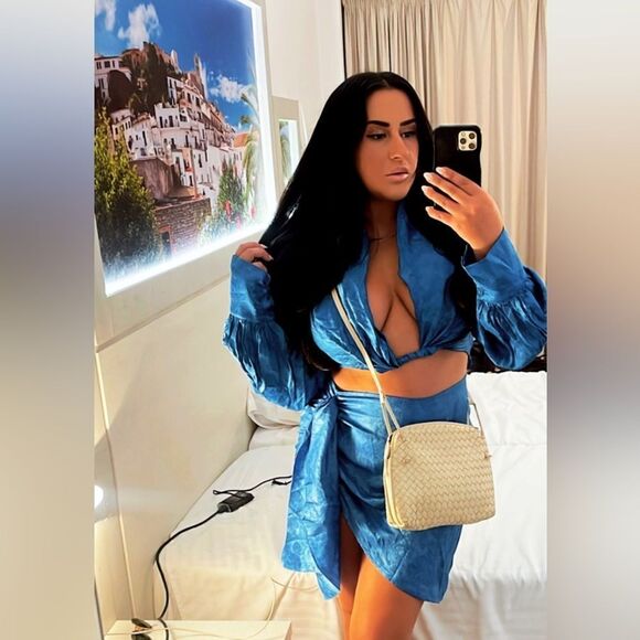 PLT blue satin mini set - Picture 1 of 5
